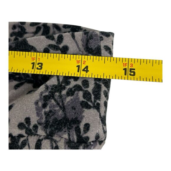 Matilda Jane Finn Tier Pant Size Small Black & Gray Floral Boho Flared - Picture 5 of 14